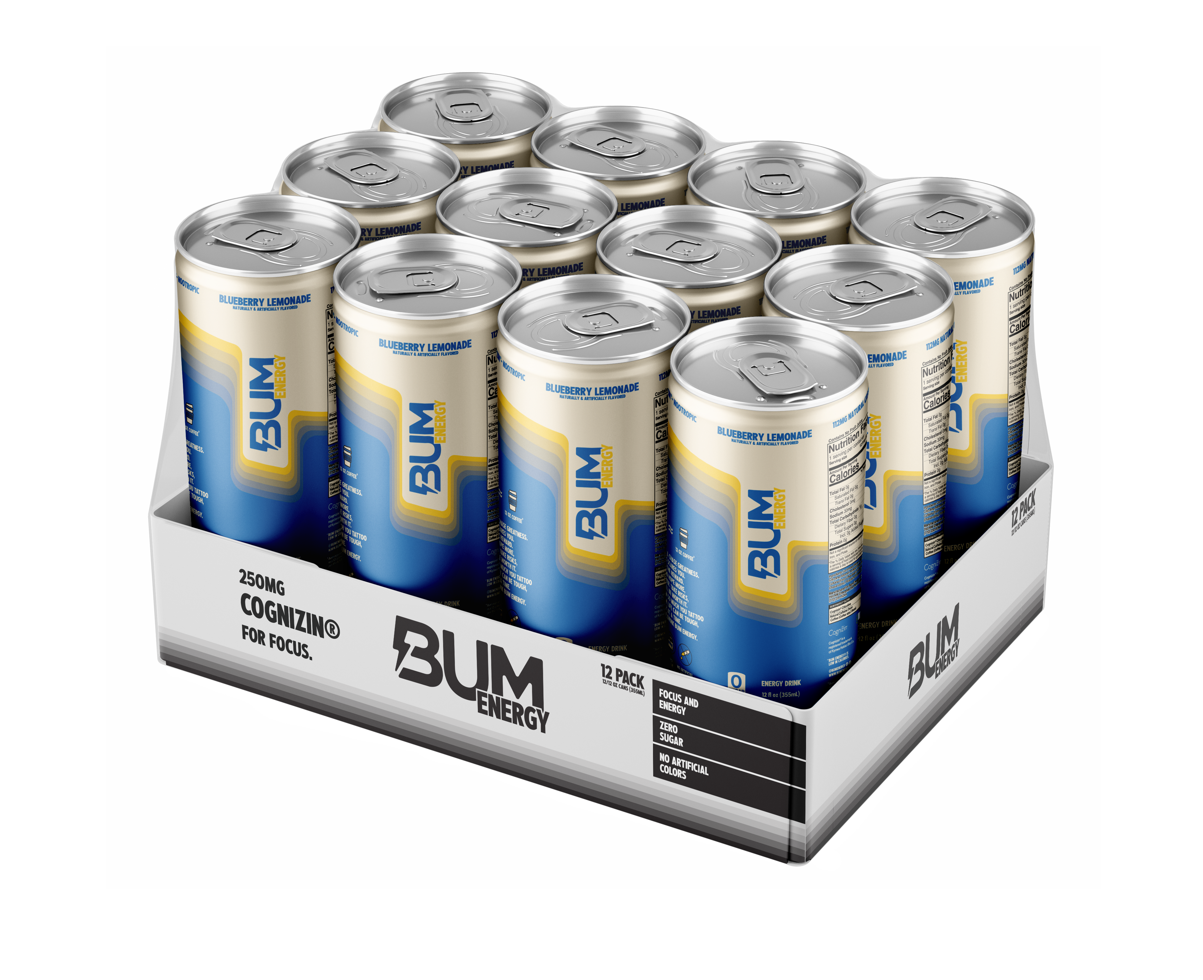 RAW BUM ENERGY DRINK 12 OZ / 12 PACK