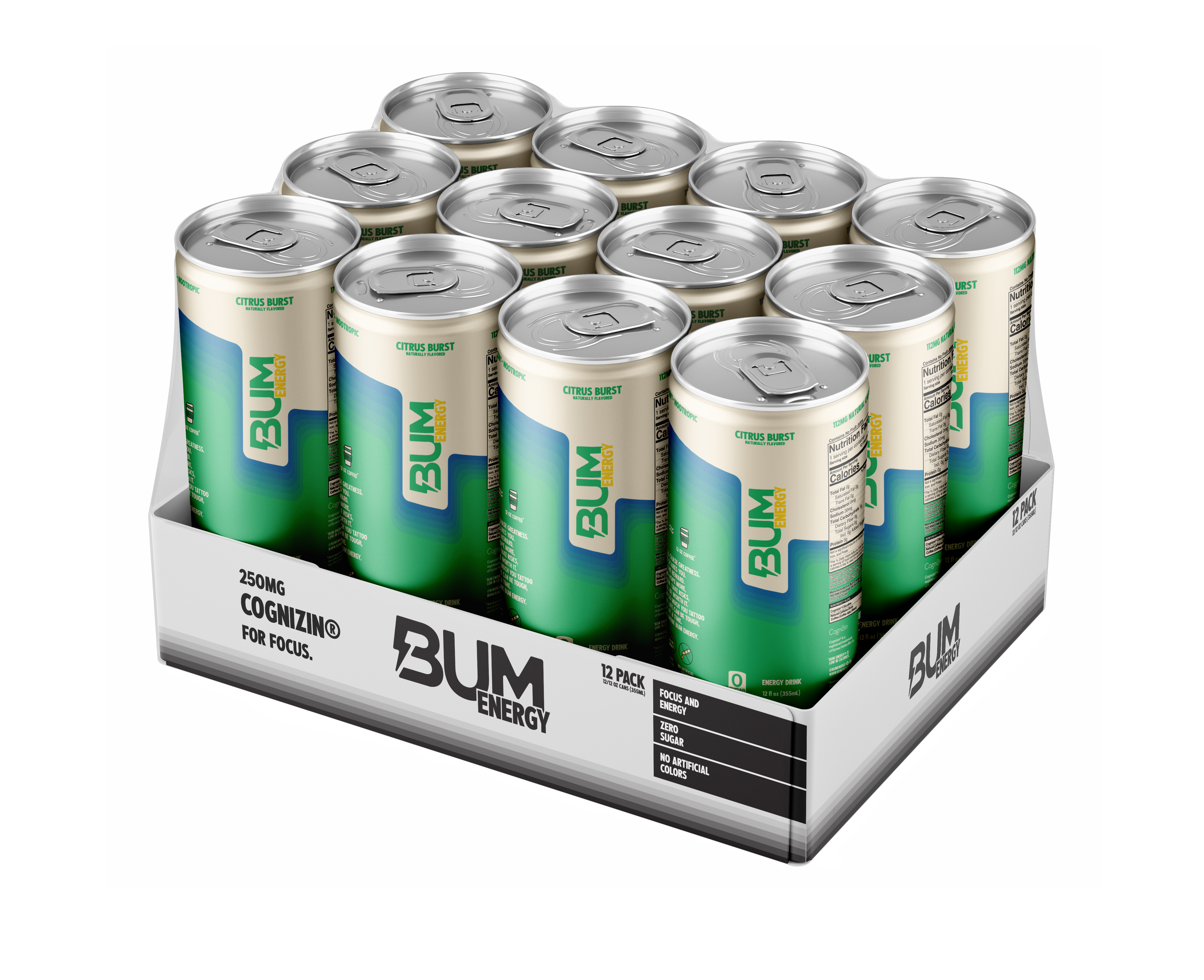 RAW BUM ENERGY DRINK 12 OZ / 12 PACK