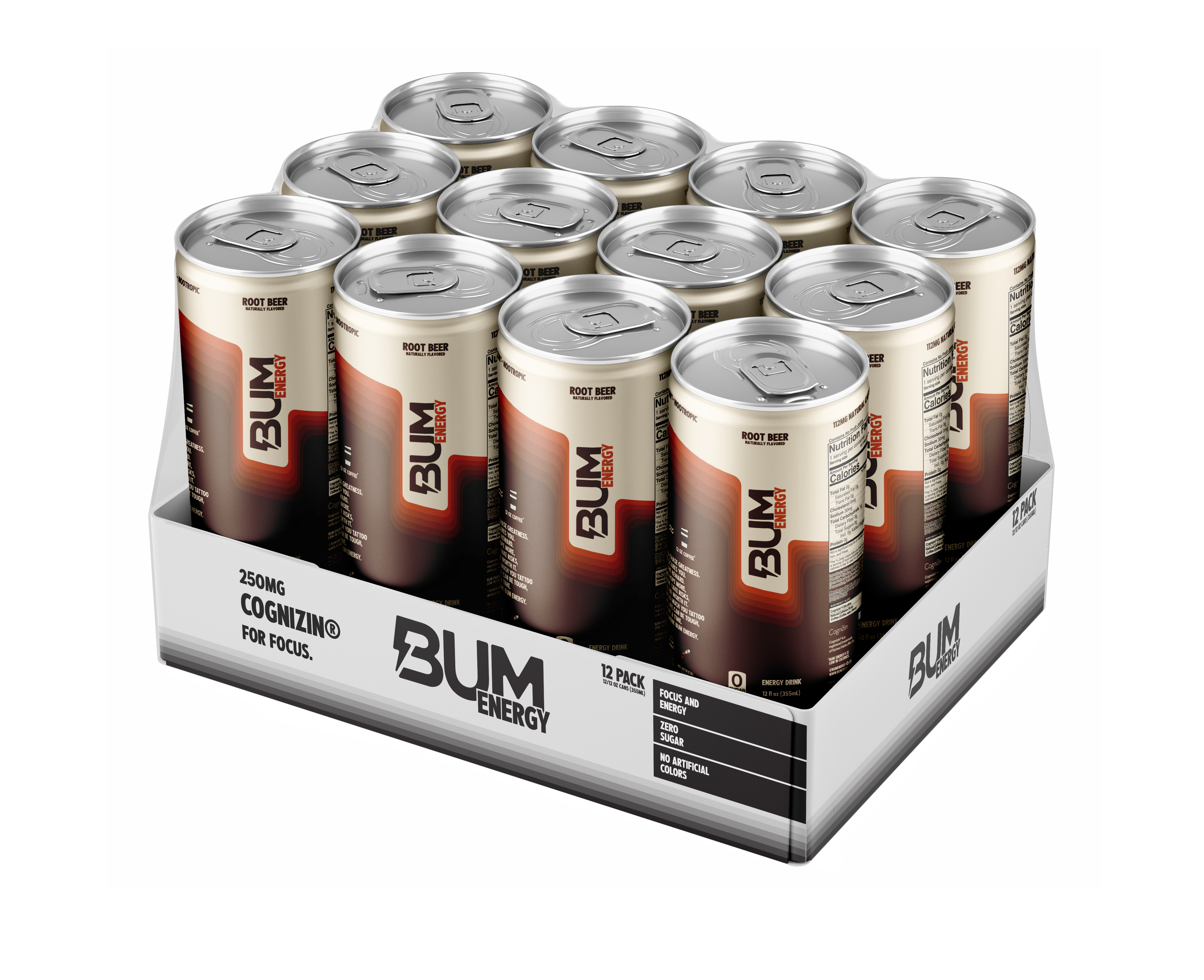 RAW BUM ENERGY DRINK 12 OZ / 12 PACK